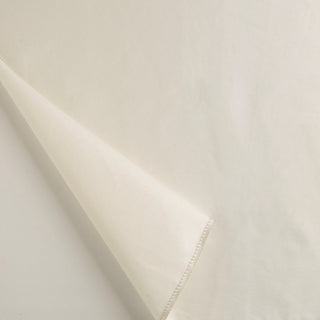 Alendel drapery Lining. A piece of cotton sateen fabric in a neutral color, likely white or light beige, with a slight sheen due to its texture.