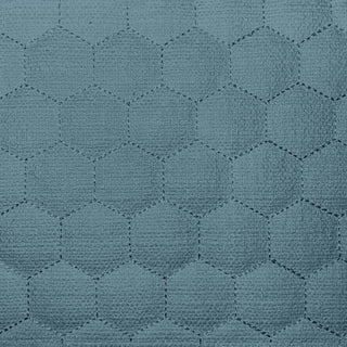 Textured blue fabric with a geometric pattern