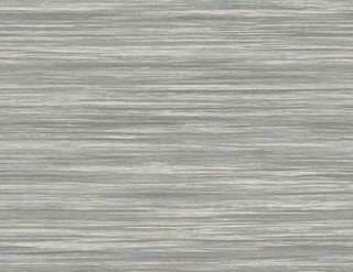Crown Bali Tropical Gita wallpaper featuring a textured linear design. Horizontal striations in grey, and subtle beige tones blend seamlessly to create a modern, organic grasscloth effect for walls.