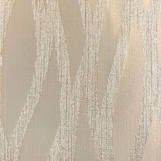 Textured fabric pattern with wavy lines in beige and brown tones