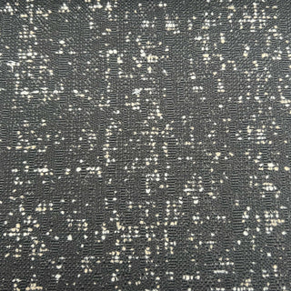 JF Fabrics Marisol collection, close-up view of a speckled boucle charcoal gray and beige fabric pattern