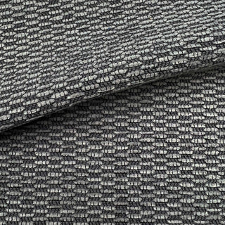 JF Fabrics St. Tropez fabric collection. Close-up of textured  chenille performance fabric in charcoal fabric
