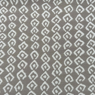JF Fabrics Marisol collection, close-up view of patterned fabric with geometric design on a gray background