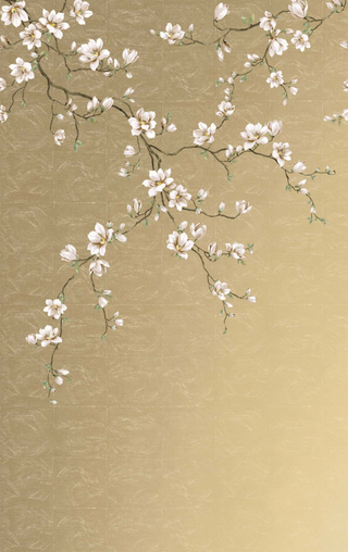 Miyabi Gold Bloom Mural
